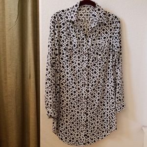 Printed top- button down